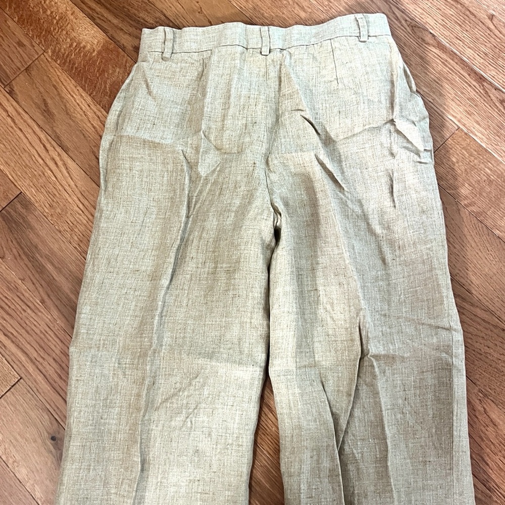 Giorgio’s Palm Beach 100% Linen Lined MidRise Trousers Beige Resort Luxury 29x30 - Picture 4 of 8